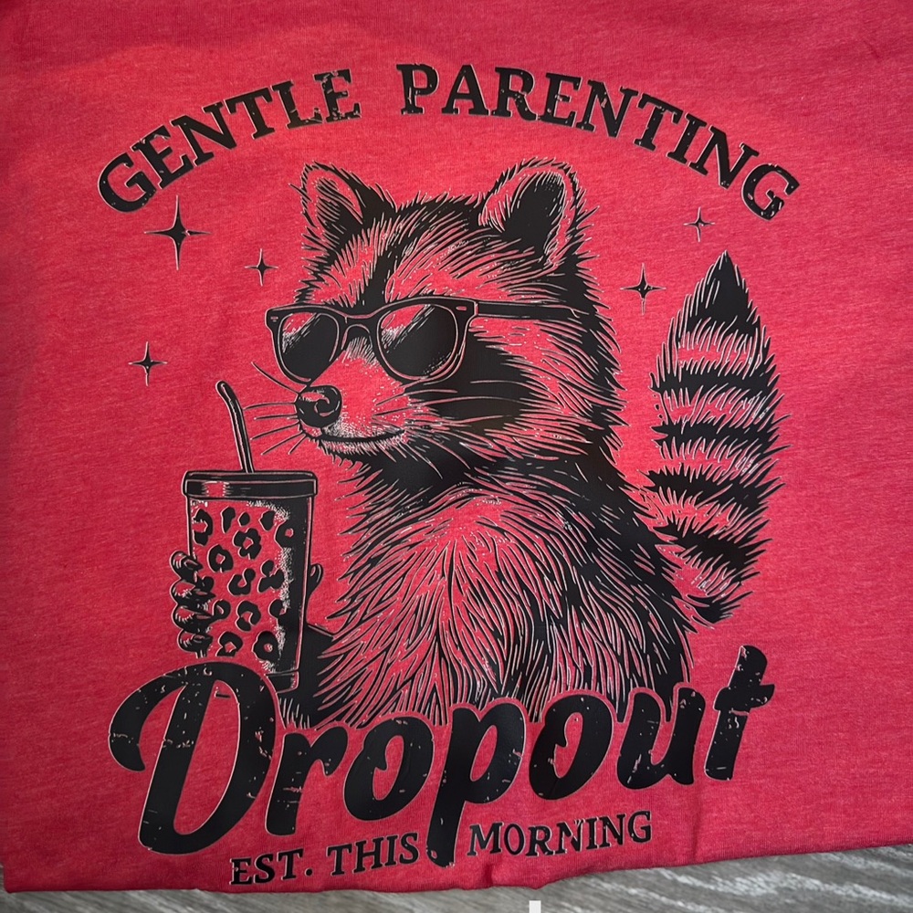 Bella Canvas Red Raccoon Graphic Tee